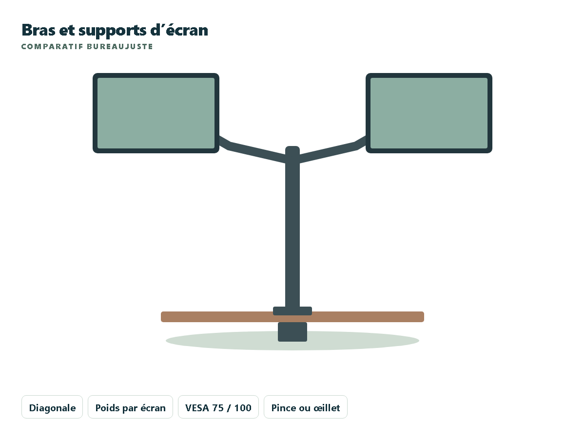 Comparatif des bras et supports d’écran